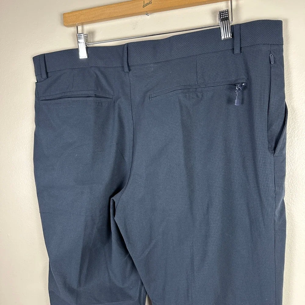 Stylus Men's 38 Tapered Pant Moonless Night Navy Blue Stretch Textured NEW